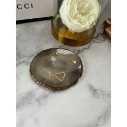 212 Złota bransoletka delikatna SERCE CYRKONIE