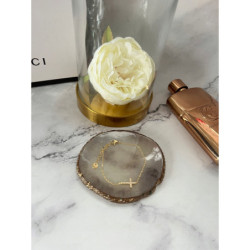 273 Złota bransoletka delikatna KRZYŻ CYRKONIE