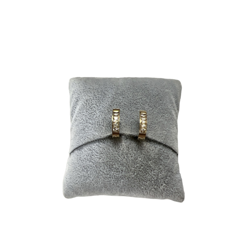 1353 Złote kolczyki z. angielskie CYRKONIE STAL