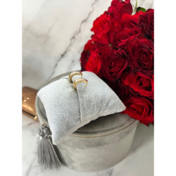 1353 Złote kolczyki z. angielskie CYRKONIE STAL