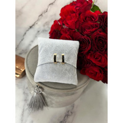 1354 Złote kolczyki z. angielskie CYRKONIE STAL