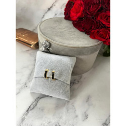 1354 Złote kolczyki z. angielskie CYRKONIE STAL