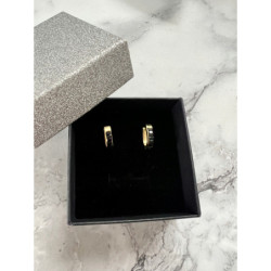1354 Złote kolczyki z. angielskie CYRKONIE STAL