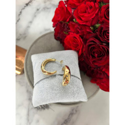 1361 Złote kolczyki KÓŁKA KOŁA CYRKONIE STAL 316L