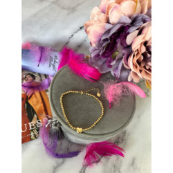 1040 Bransoletka na nogę kostkę SERCE STAL 316L