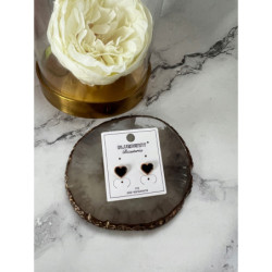 281 Złote kolczyki BLUEBERRY SERCA SERDUSZKA STAL