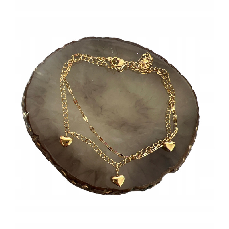 289 Bransoletka na nogę kostkę SERCA SERCE STAL