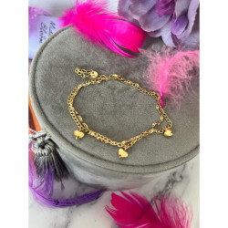 289 Bransoletka na nogę kostkę SERCA SERCE STAL