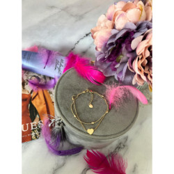 687 Bransoletka na nogę kostkę SERCA SERCE STAL