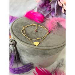 687 Bransoletka na nogę kostkę SERCA SERCE STAL