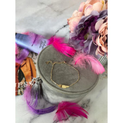 104 Bransoletka na nogę kostkę PIÓRKO STAL 316L