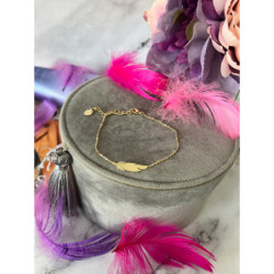 104 Bransoletka na nogę kostkę PIÓRKO STAL 316L