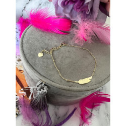 104 Bransoletka na nogę kostkę PIÓRKO STAL 316L