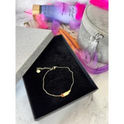 104 Bransoletka na nogę kostkę PIÓRKO STAL 316L