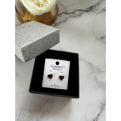 281 Złote kolczyki BLUEBERRY SERCA SERDUSZKA STAL