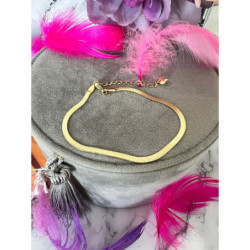 186 Bransoletka na nogę kostkę ŻMIJKA STAL 316L