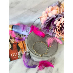 322 Bransoletka na nogę kostkę KULKI KULECZKI STAL