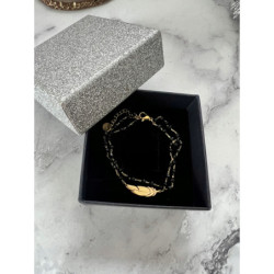 769 Bransoletka różaniec PIÓRKO PIÓRO KORALIKI