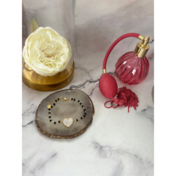 134 Bransoletka różaniec SERCE CYRKONIE KORALIKI