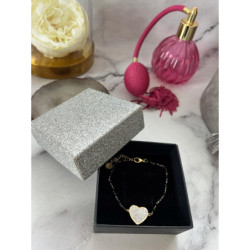 134 Bransoletka różaniec SERCE CYRKONIE KORALIKI