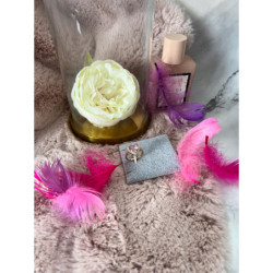 683 Pierścionek CYRKONIE KAMIEŃ RÓŻOWY SERCE STAL