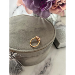 683 Pierścionek CYRKONIE KAMIEŃ RÓŻOWY SERCE STAL