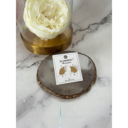 584 Złote kolczyki BLUEBERRY JEDNOROŻEC STAL 316L