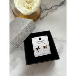 490 Złote kolczyki BLUEBERRY MOTYLKI MOTYL STAL