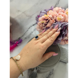 824 Pierścionek CYRKONIE KAMEŃ Szafir r 7/17mm