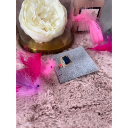 824 Pierścionek CYRKONIE KAMEŃ Szafir r 10/20mm