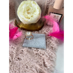 824 Pierścionek CYRKONIE KAMEŃ r 8/18mm stal 316L