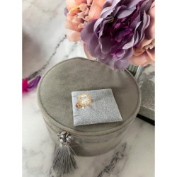 824 Pierścionek CYRKONIE KAMEŃ r 8/18mm stal 316L