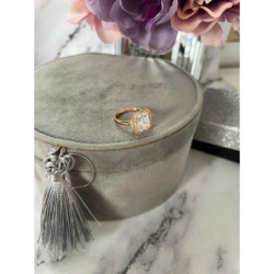 824 Pierścionek CYRKONIE KAMEŃ r 7/17mm