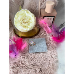 688 Pierścionek CYRKONIE KAMEŃ LILIOWY r 8/18mm