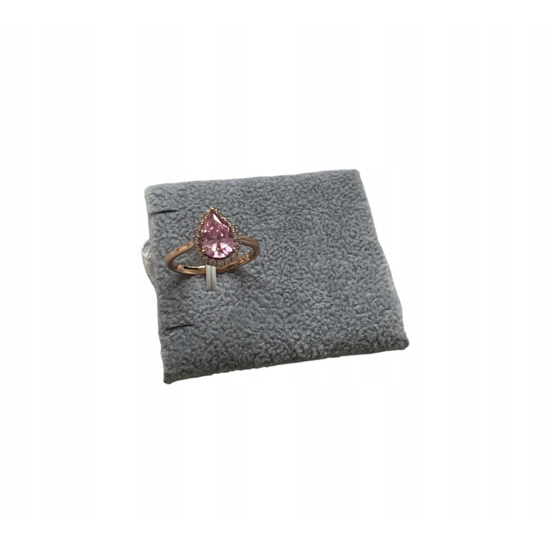 215 Pierścionek CYRKONIE KAMEŃ r 7/17mm STAL 316L