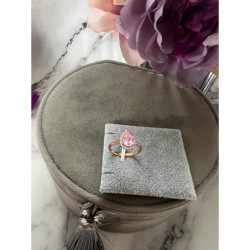 215 Pierścionek CYRKONIE KAMEŃ r 7/17mm STAL 316L