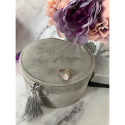 343 Pierścionek CYRKONIE KAMEŃ r 8/18mm STAL 316L