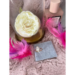 343 Pierścionek CYRKONIE KAMEŃ r10/20mm STAL 316L