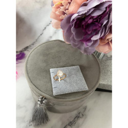 343 Pierścionek CYRKONIE KAMEŃ r10/20mm STAL 316L