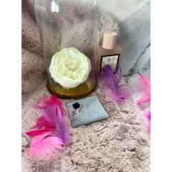 1142 Pierścionek CYRKONIE KAMEŃ GRANATOWY r 9/19mm