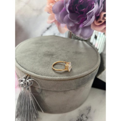 300 Pierścionek CYRKONIE KRYSZTAŁ GÓRSKI r 7/17mm