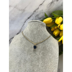 1061 Złoty naszyjnik WISIOREK GRANATOWY STAL 316L