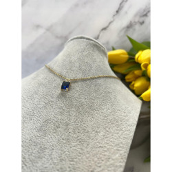 1061 Złoty naszyjnik WISIOREK GRANATOWY STAL 316L