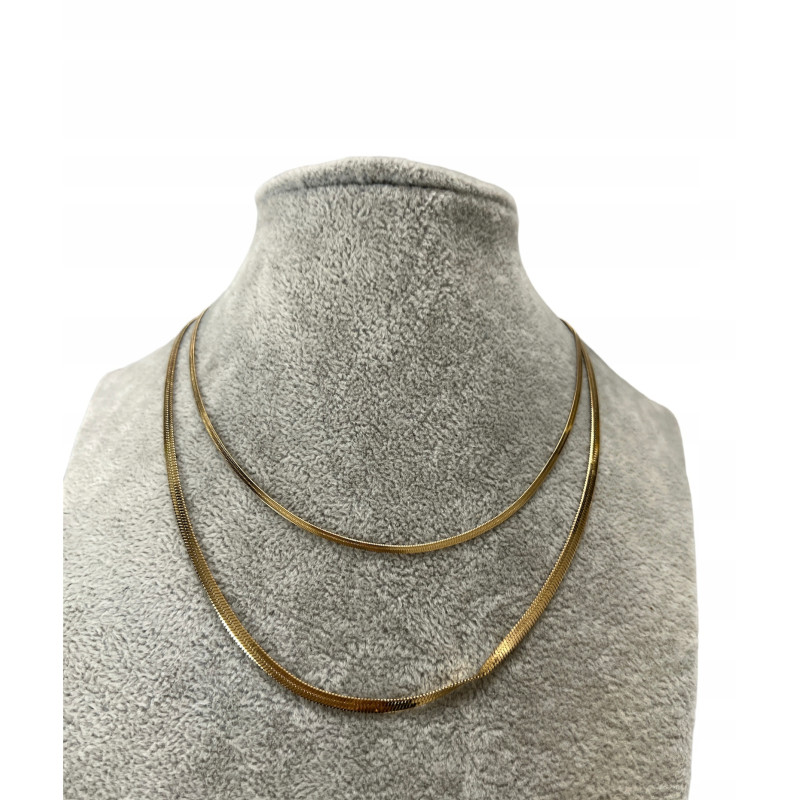 1108 Złoty łańcuszek podwójny naszyjnik żmijka 316