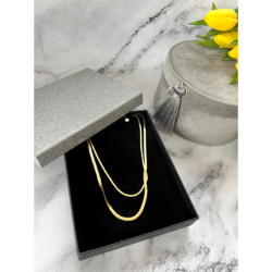 1108 Złoty łańcuszek podwójny naszyjnik żmijka 316