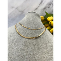 1108 Złoty łańcuszek podwójny naszyjnik żmijka 316