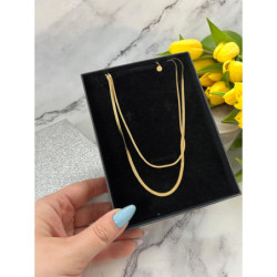 1108 Złoty łańcuszek podwójny naszyjnik żmijka 316