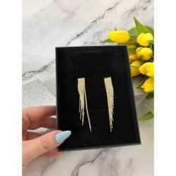 482 Złote kolczyki wiszące Żmijki stal 316L