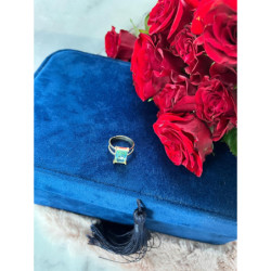 1111 Złoty pierścionek TOPAZ AKWAMARYN UNIWERSALNY