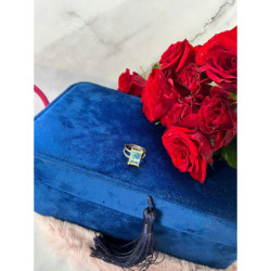 1111 Złoty pierścionek TOPAZ AKWAMARYN UNIWERSALNY